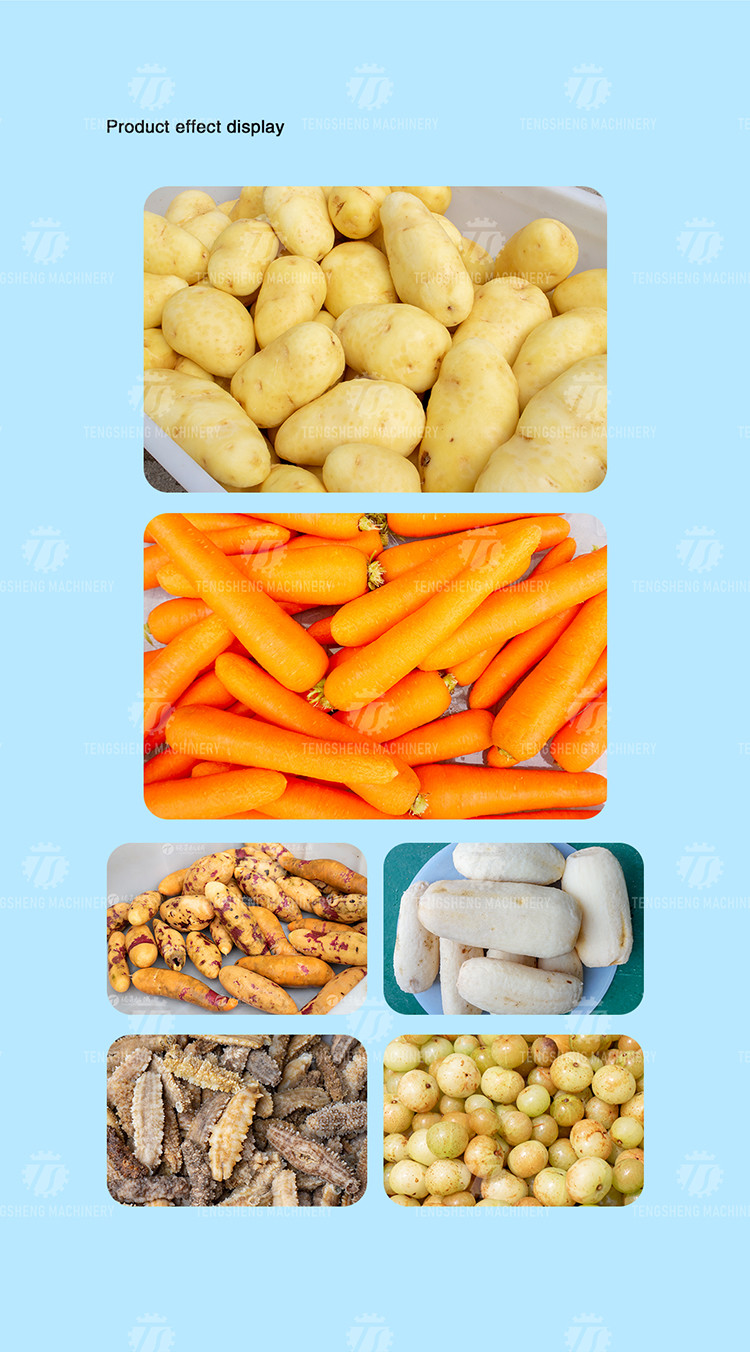 180KG Small automatic ginger washing machine potato cleaning and peeling machine ginger cleaning and mud removal machine