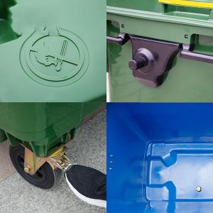 PP+TPR Mobile Garbage Bin 1100 Liter Outdoor Garbage Can Customized Size