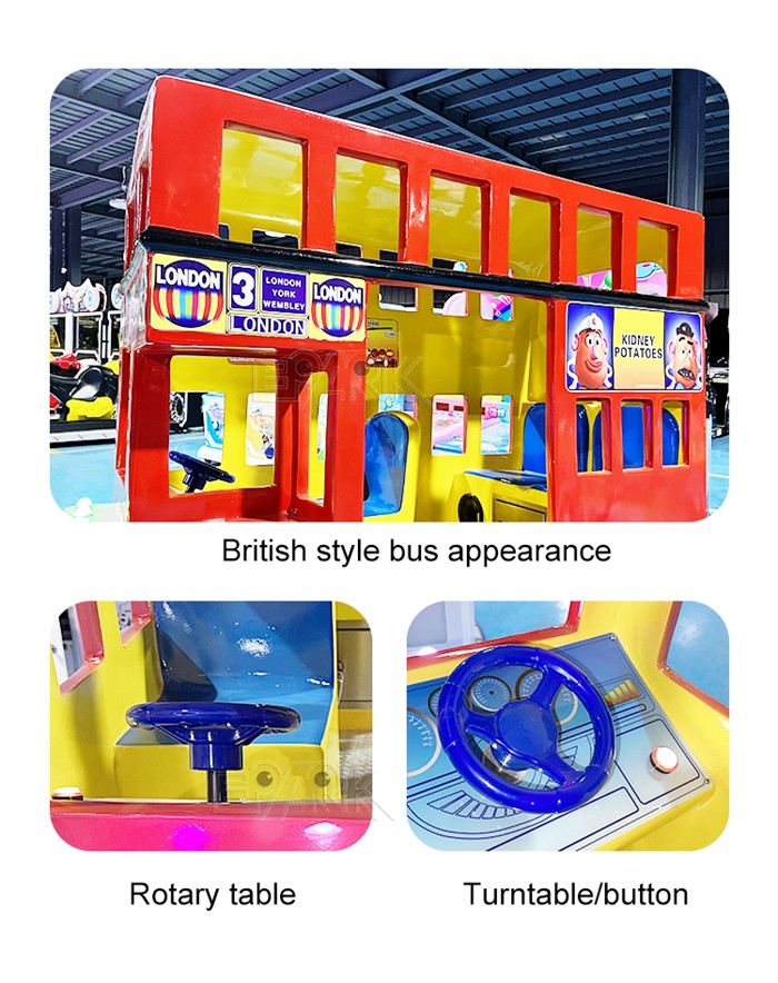 London Bus Kiddy Car Electronic Kids Ride Video Game Machine