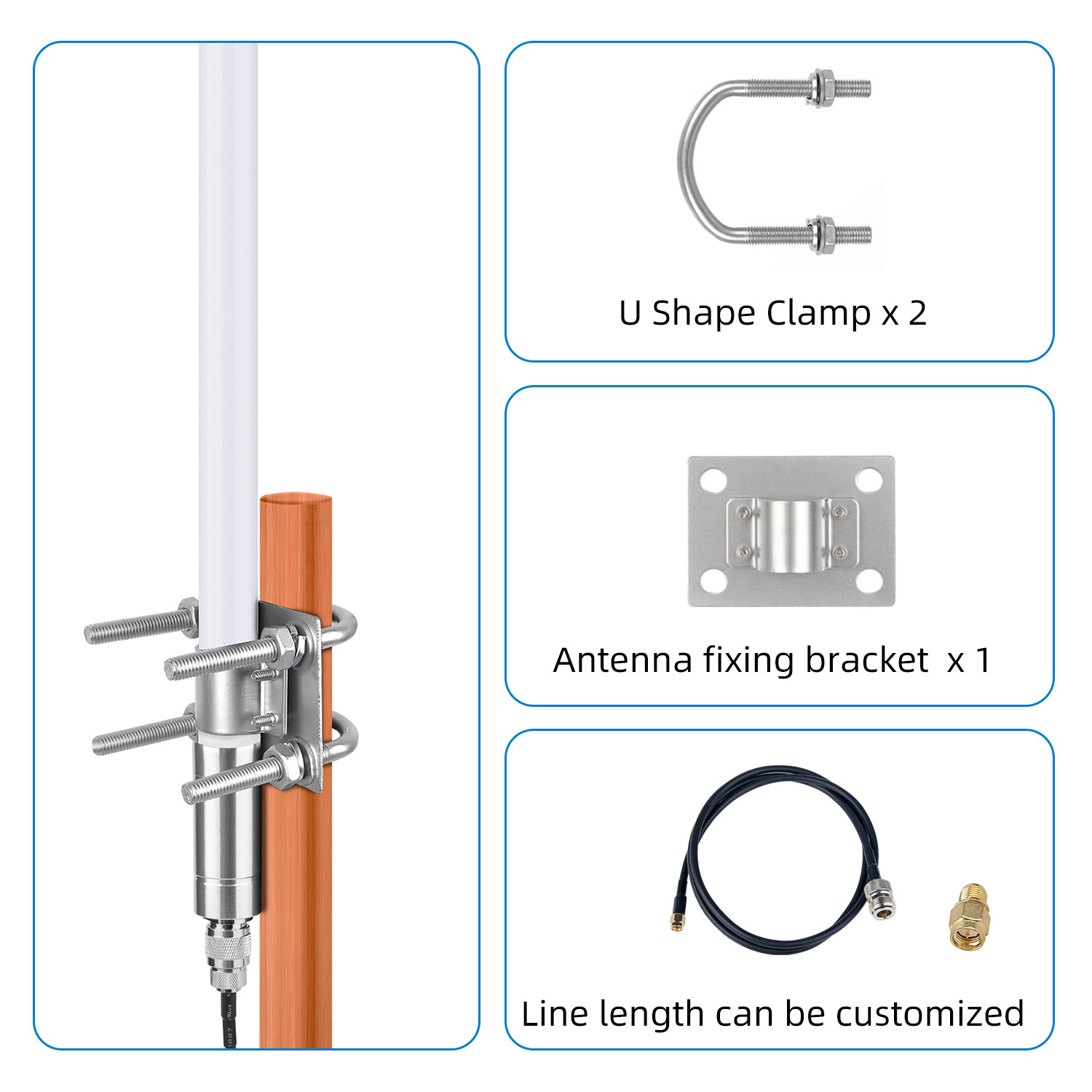 868mhz 9dbi 8dbi 4dbi Bobcat Rak Nebra HNT Helium Hotspot Indoor Outdoor Fiberglass Omni Lora Antenna Kits