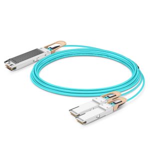  Mellanox MFA7U10-H030 Compatible 400G OSFP Top-mounted Heatsink to 2 X 200G QSFP56 HDR InfiniBand Active Branch Optical Cable Manufactures