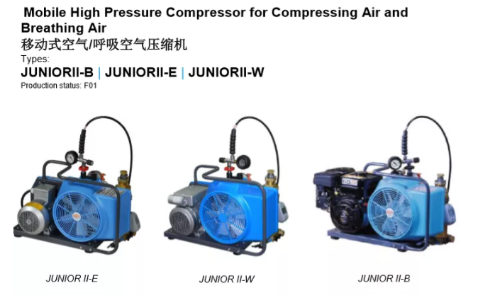 High Pressure Electric Breathing Air Compressor Portable For SCBA Refilling