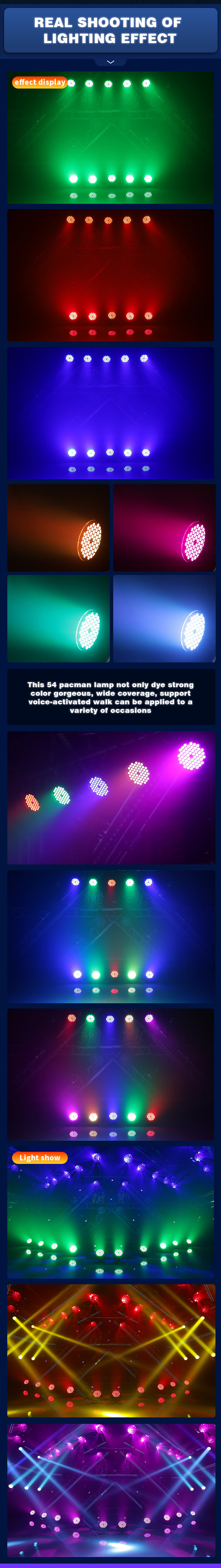 50000 Hours Working Lifetime RGB Wash Light Slim LED Par Can Stage Lights for Stage