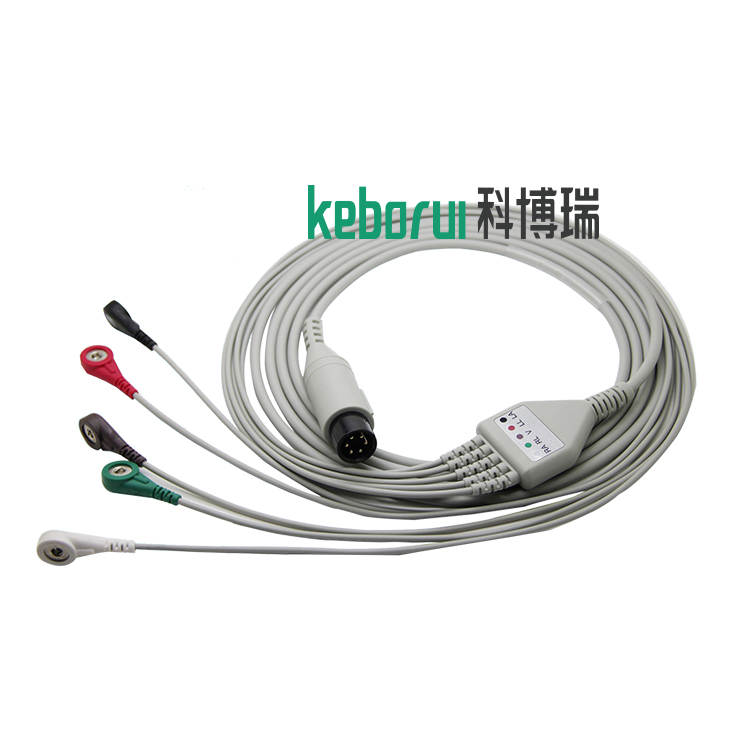Comen 12 Pin 5 Lead ECG Cables And Leadwires For Medical Equipment