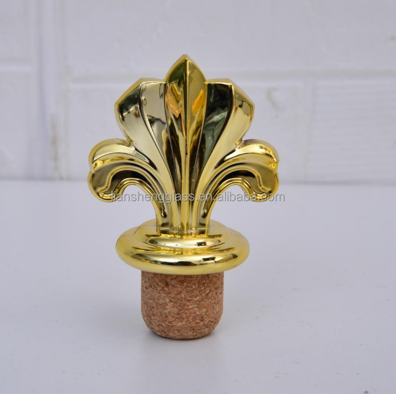 Flower Shape Cork Bottle Stopper For Non Spill Wine And Whisky Bottles Creative