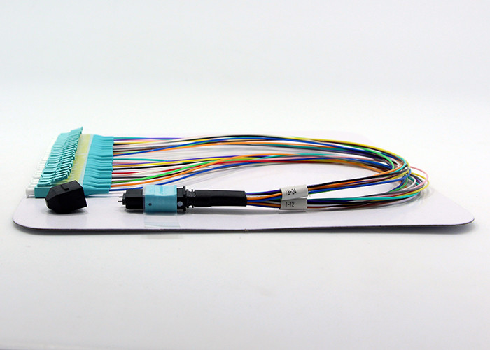 Fanout 0.9mm MTP male - LC Cable OM4 24 Fibers 30cm For MPO / MPO - LC cassette / panels