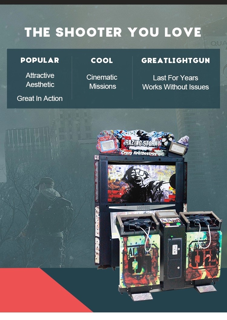 2 People Upright Arcade Machine , 300 Watt Large Multi Game Arcade Machine