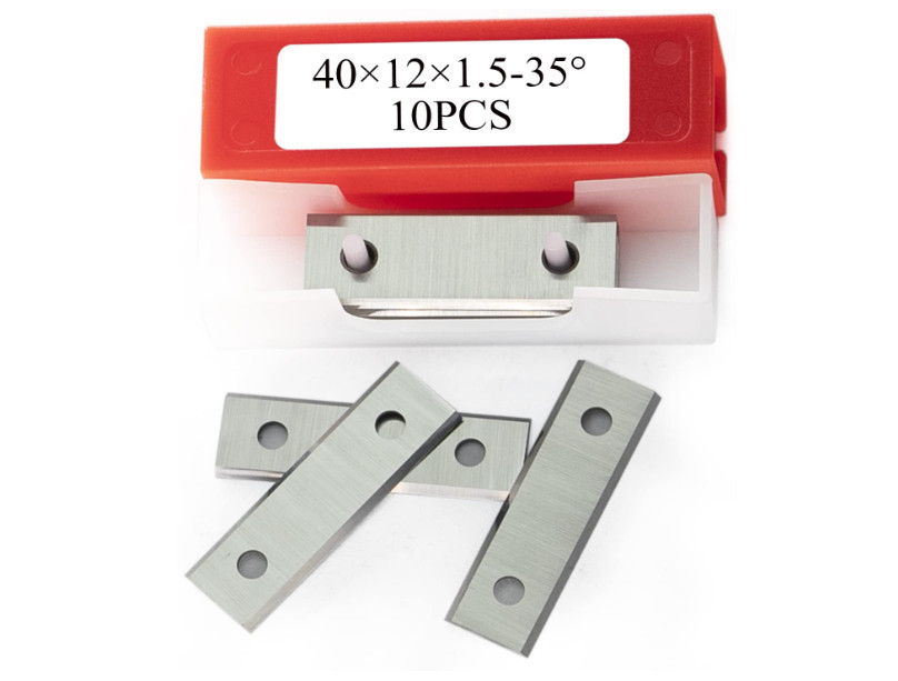 40x12x1.5-35° Carbide Woodturning Tools Carbide Planer Knives TCT Woodworking Planer 10PCS