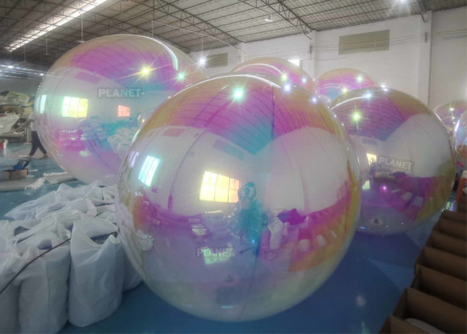 Custom Size Dazzle Color Giant PVC Floating Hanging Reflective Inflatable Mirror Ball For Party Event Decoration