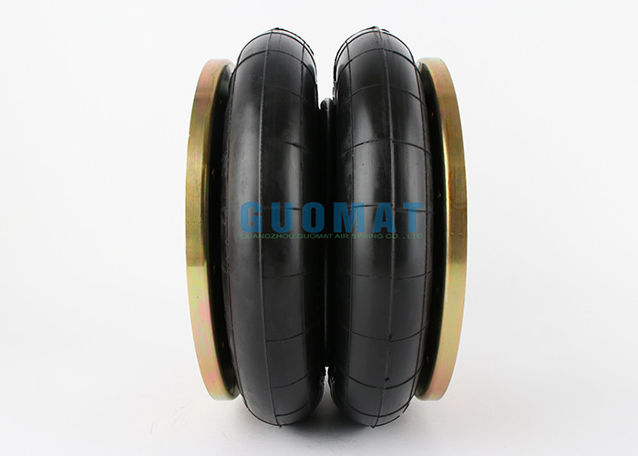 Double Convoluted Rubber Air Spring Guomat 12X2 Industrial Air Bag With Flange Ring