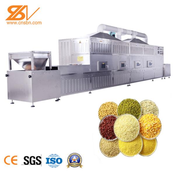 Automatic Tunnel Microwave Vacuum Drying Equipment Egetables Grains Seasoning