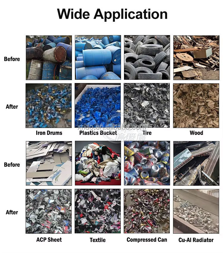 Plastic Waste Shredder Machine Double Shaft Shredder For Fabric And Clothes