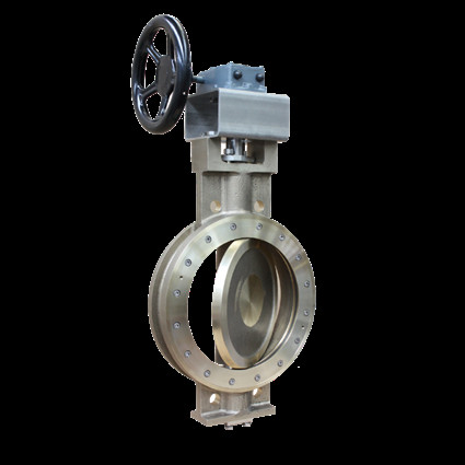 Triple Eccentric Offset Flanged Butterfly Valves Manual Worm Gearbox PN16 25 40 Cast Steel Ductile