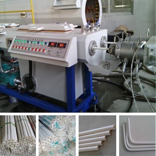 PVC Dual Pipe Making Plastic Extrusion Line PVC PP PE Twin Pipe Extruder