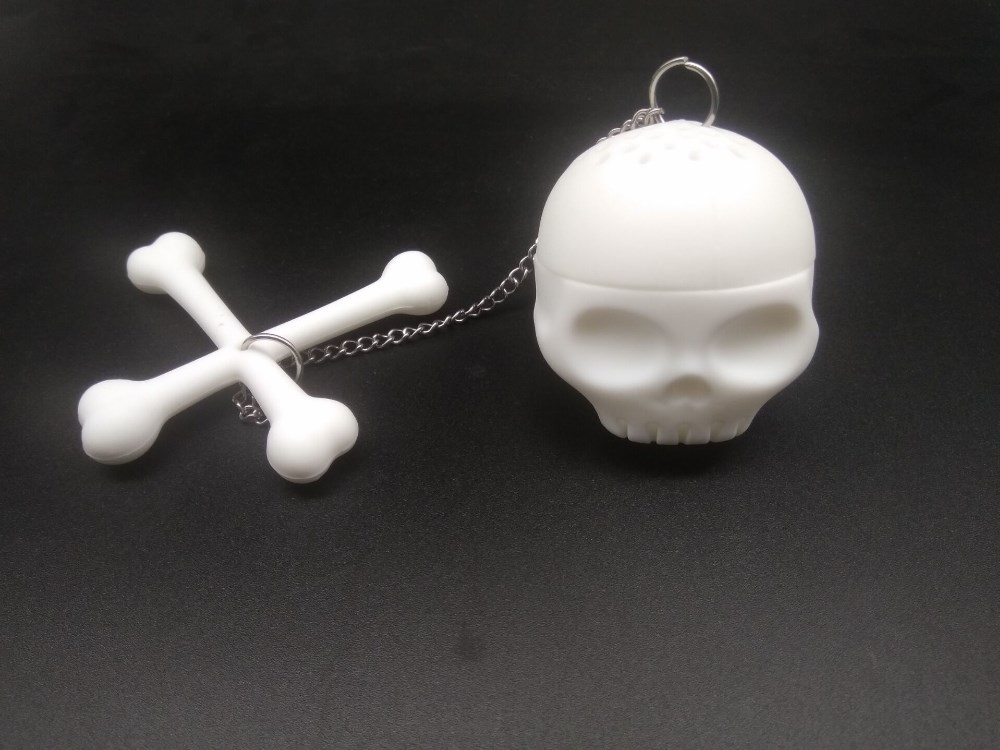 custom wholesale high quality silicone Skull Tea Infuser