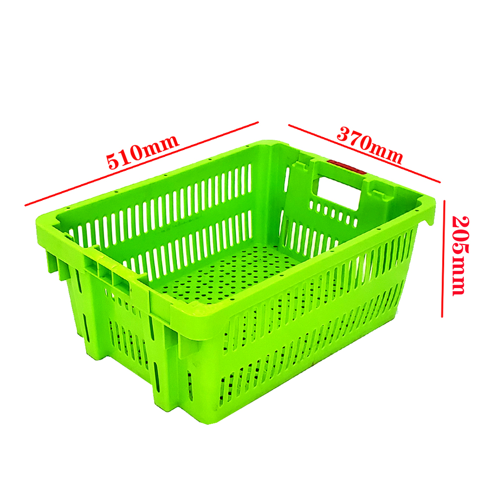 Green Plastic Crate For Reusable Egg Transport Storage Solutions Industrial Collapsible