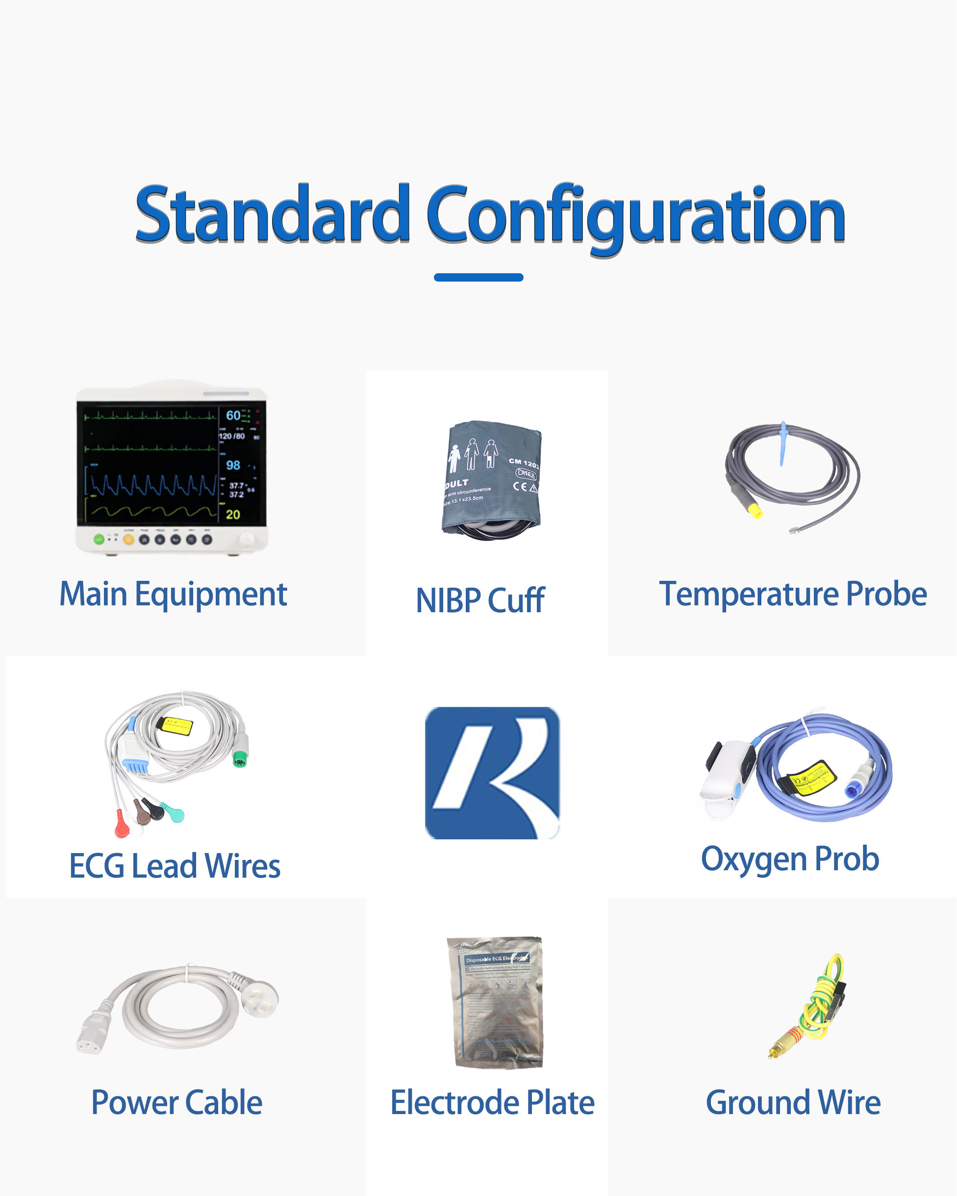 ISO Approved Multi Parameter Patient Monitor Clinical Analytical Instruments