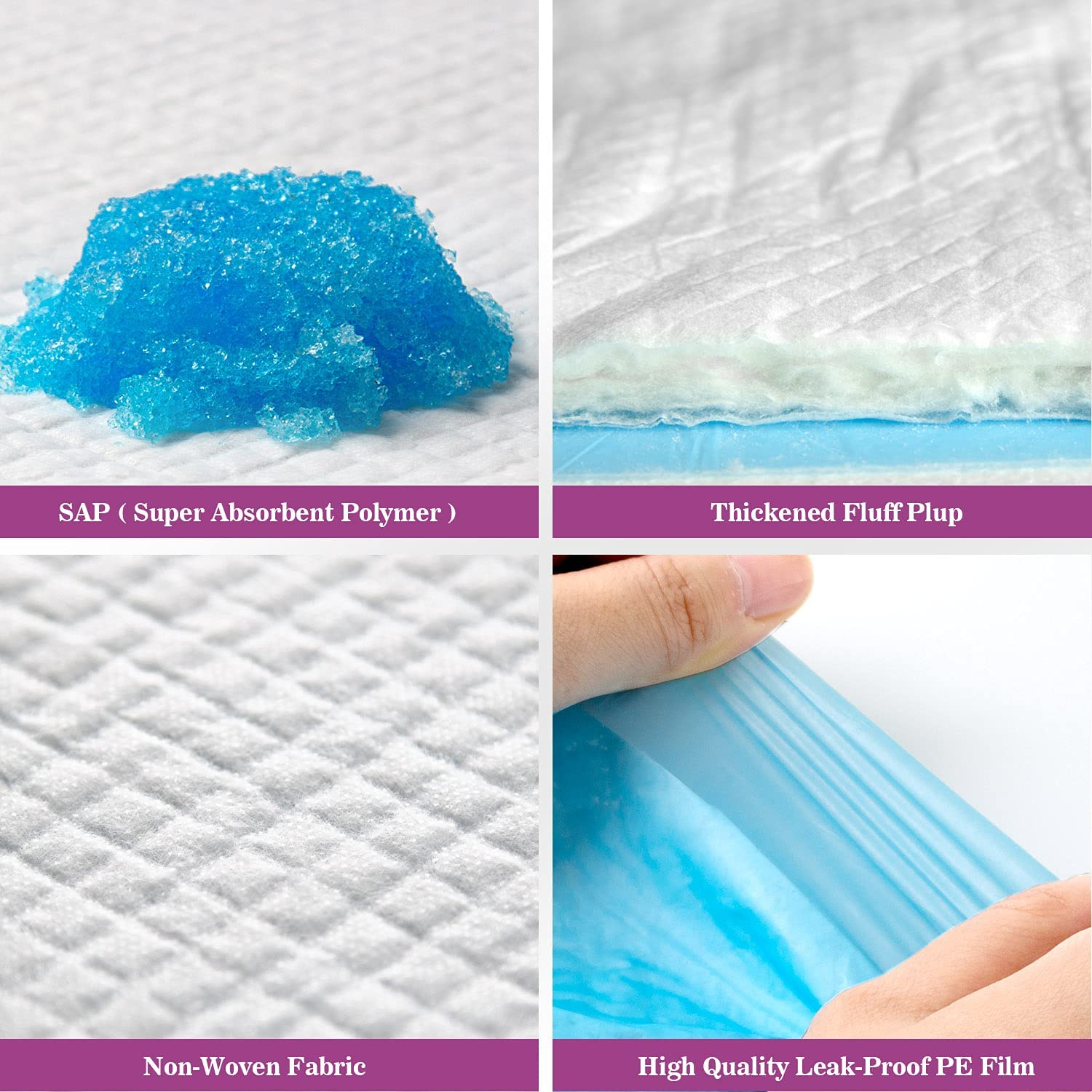 Total Weight gram 30-70 Incontinence Disposable Absorb Puppy Dog Pee Pads for Dogs