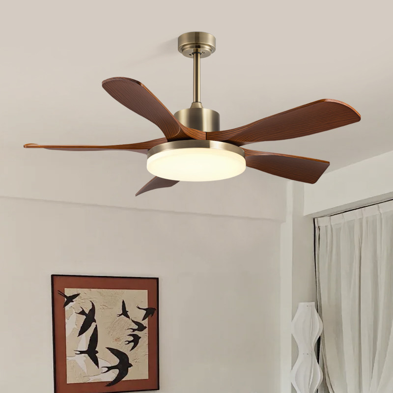 Best Seller 56-Inch Modern Ceiling Fan Light Black/White ABS Blades Remote Control Iron Lamp Body Wholesale for Living Room
