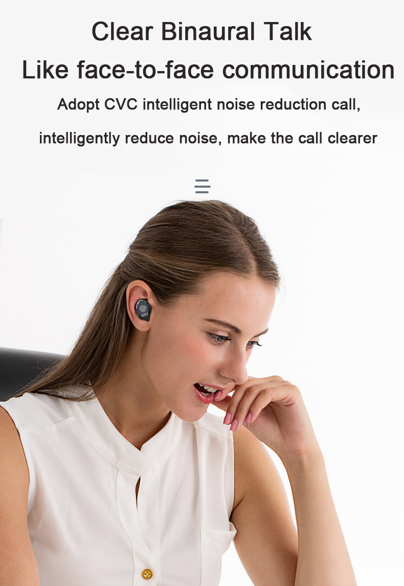 IPX7 Waterproof Noise Canceling Earbuds 3500mAh Charging Case AVRCP