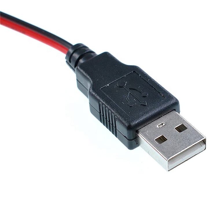 Crocodile Clamps Alligator Clip to USB A Male Test Wire Adapter Cable for Testing Circuit