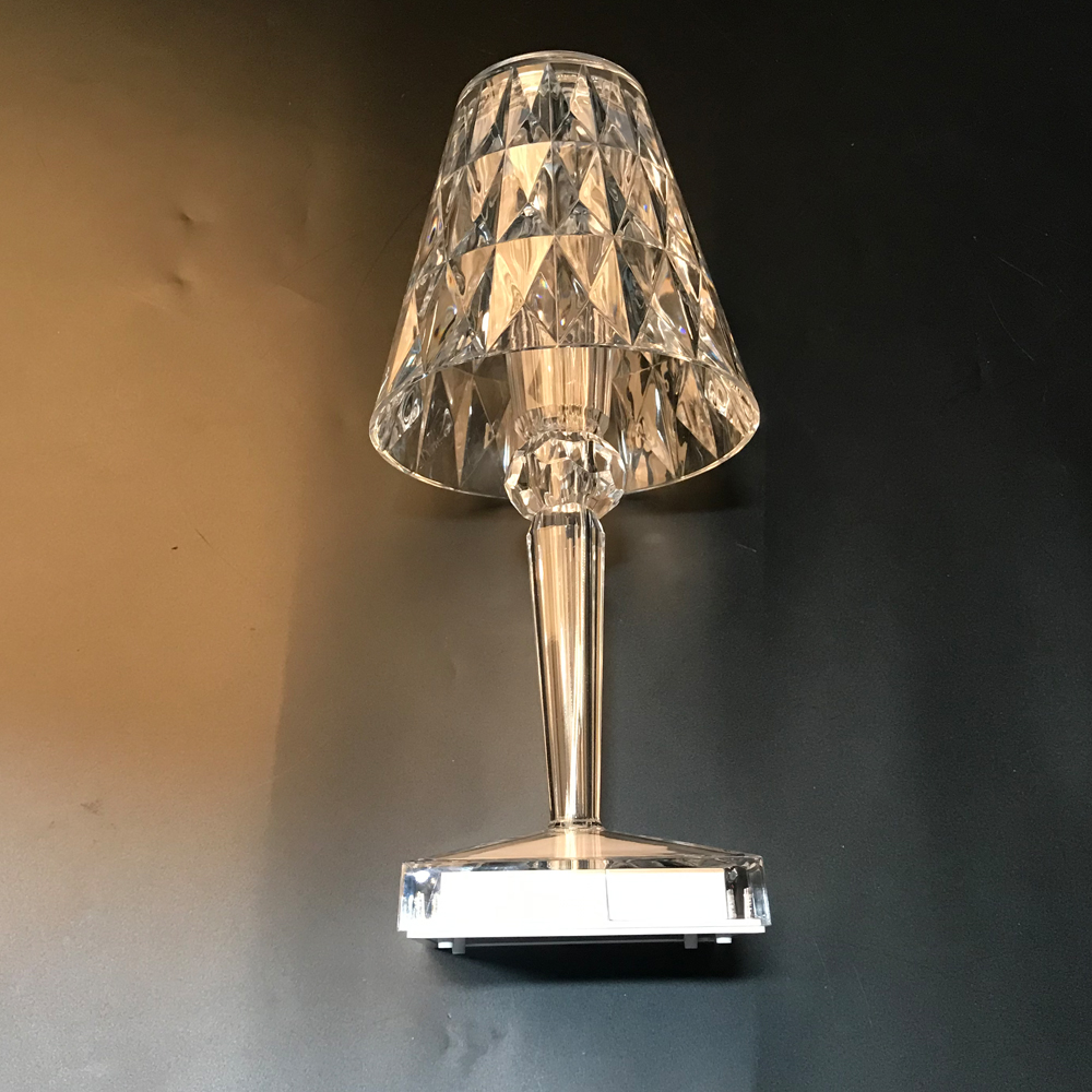 Nordic Diamond Bedroom Bar Restaurant Fixtures Charging Led Desk Lamp Night Lights crystal Acrylic Bedside Light Table Lamps