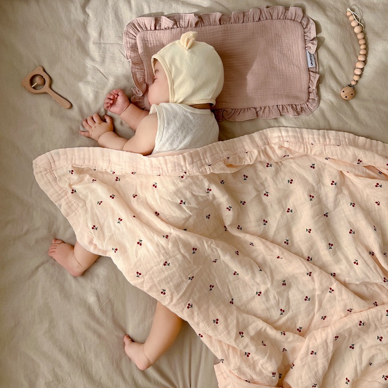 Pattern Style Baby Bamboo Cotton Gauze Bath Newborn Quilt Set for Class A Cot Bedding