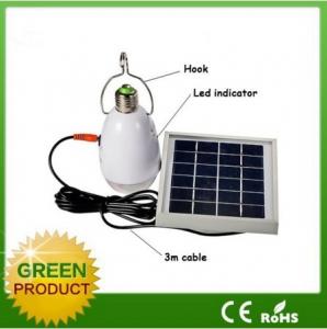  2W / 6V DC solar power camping led light, 5700-6500K cool white solar led light with B22/E27 light base for hot sale Manufactures