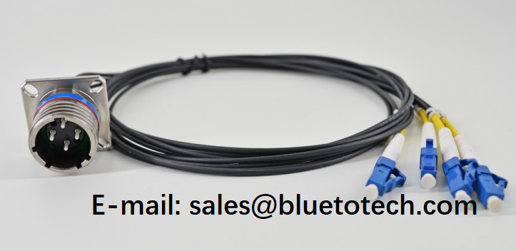 IP68 Tactical FTTA Fiber Optic Patch Cord military J599 to LC fiber 4core Waterproof patch cable