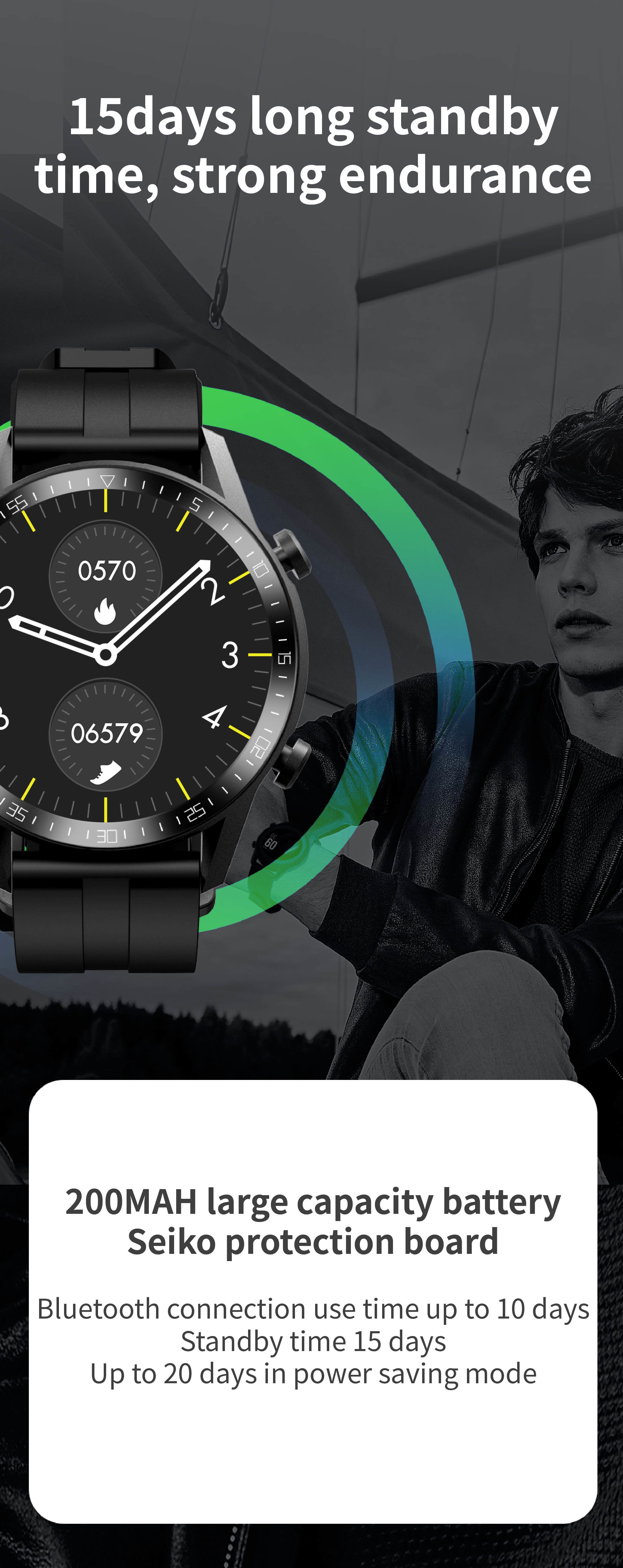 1.28 inch TPU Health Monitoring Smartwatch Hazel Bluetooth Sport Bracelet For Huawei GT2