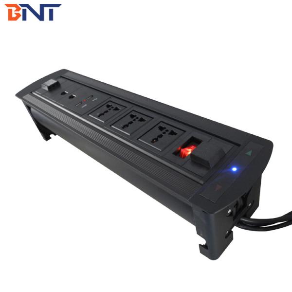 China Desk Flip Up Hidden Connector With 3* Universal Power  /1*Switch Configuration on sale China Desk Flip Up Hidden Connector With 3* Universal Power  /1*Switch Configuration on sale