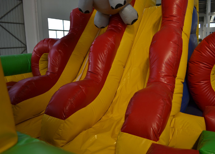 Circus Elephant Clown Inflatable Fun City Digital Printing For Amusement Park