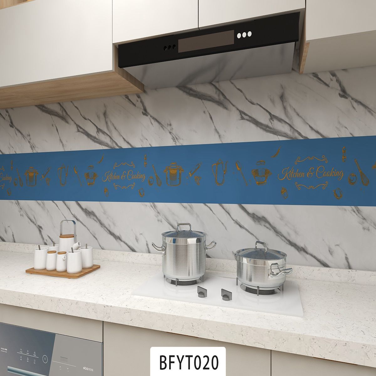 Easy to Install 3D Tile Sticker Self-Adhesive PVC Backsplash Wallpaper for Kitchen and Bathroom