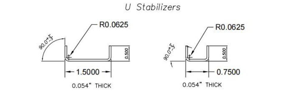 U channel drawing profile