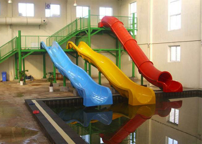 Adults Tube Water Slide , Outdoor Barreled Sled Inground Pool Slide