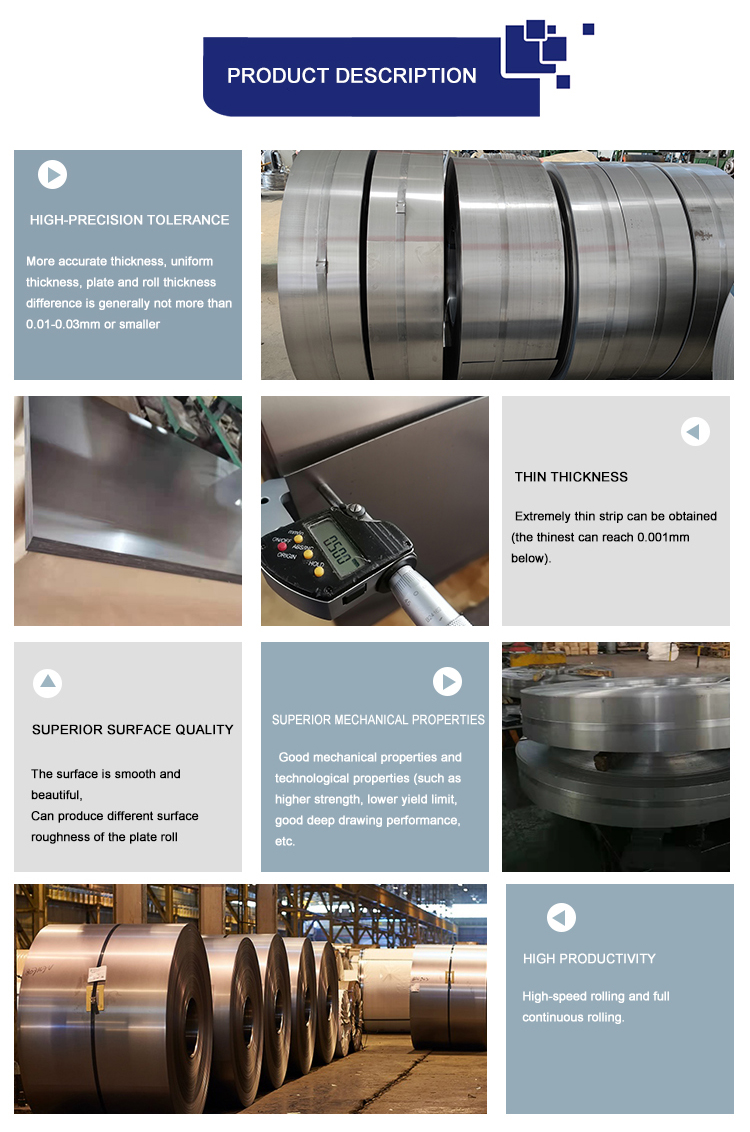 Full Hard CRC Cold Rolled Carbon Steel Coil for Measuring Tape 0.2*1000mm Thickness Q195 Q235 Q345 SPCC SGCC SPCD SPCEN