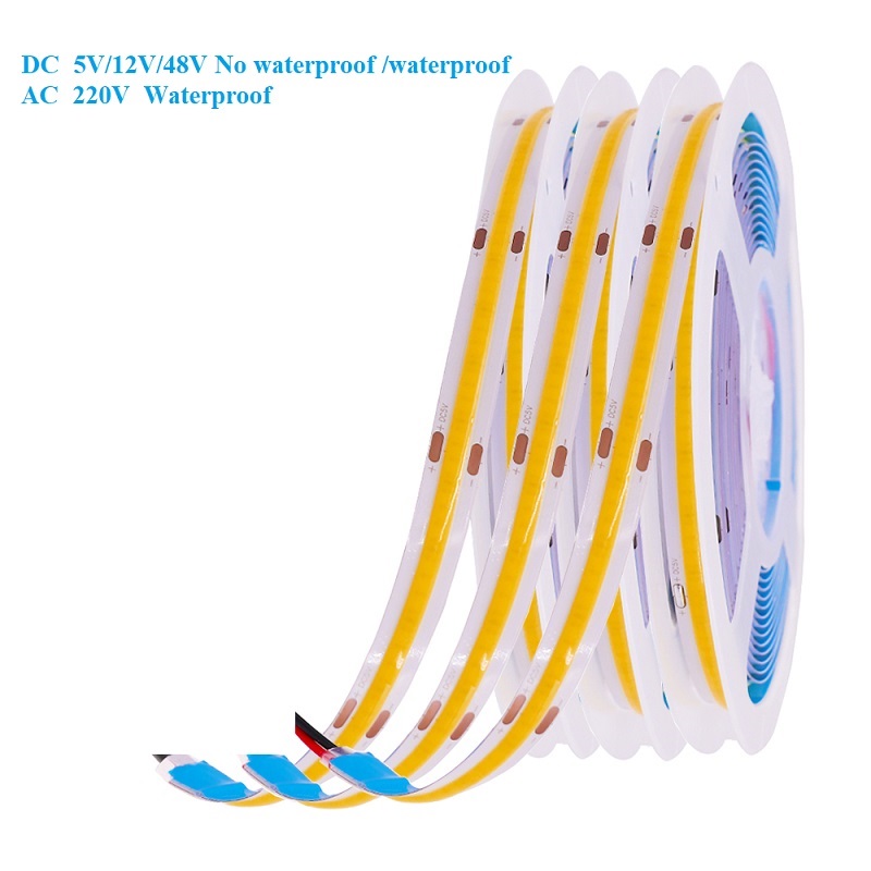 High Brightness 480leds 8mm10mm 12V24V COB LED Strip Light for Warm Natural White Lighting