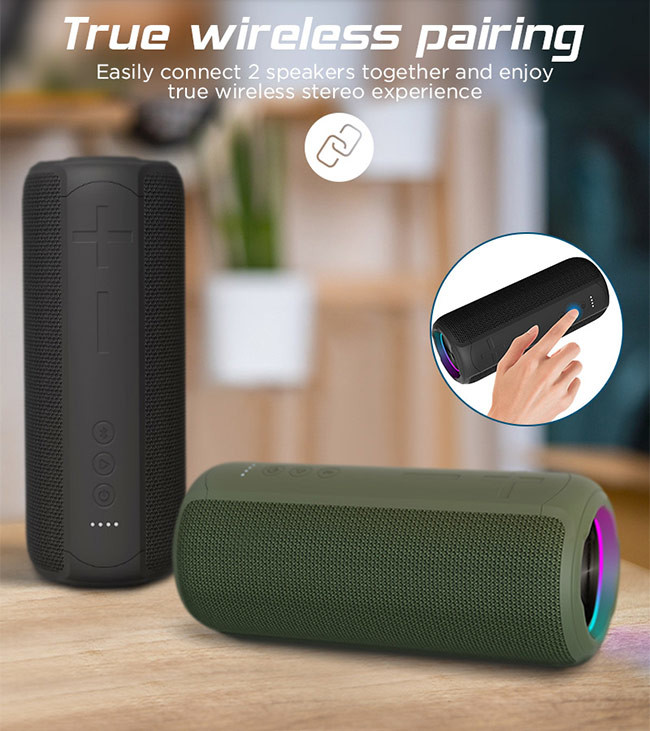 Hands Free Calling Function LED Bluetooth Speaker With 2200mAh Battery Capacity