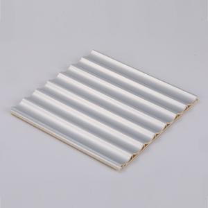 Damask Pattern WPC Laminated Fluted Flat Wall Solid Panel for Interior