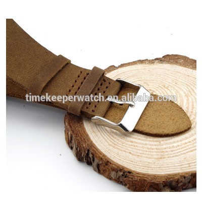 New Causal Genuine Cowhide Leather Luminous Needle Luxury Men Watches 100% Natural Green Wood Wristwatch