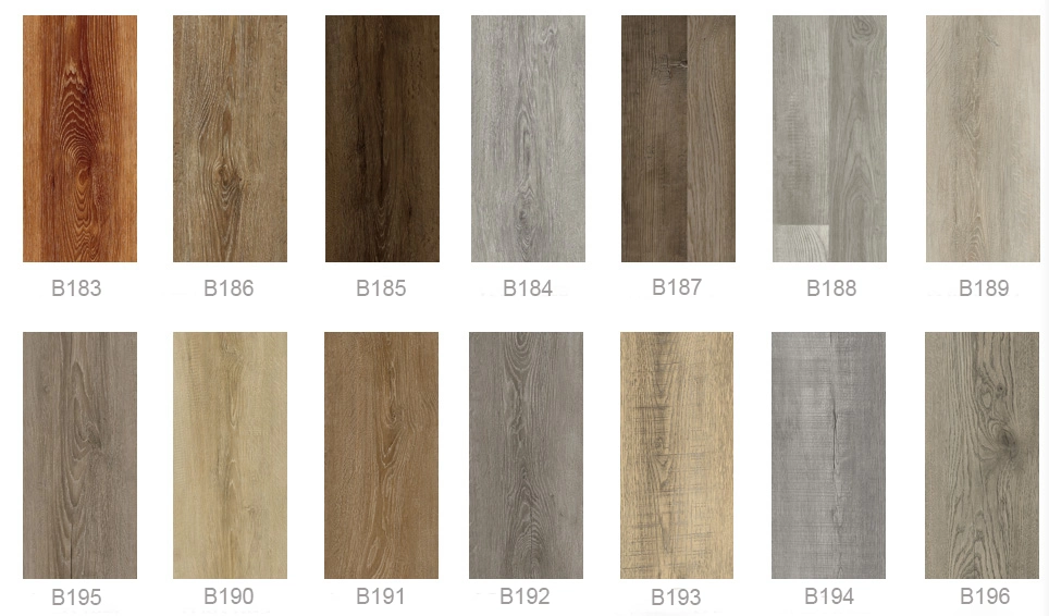 Office SPC Flooring Eir Emboss 4.0-8.5mm Thickness Wood Plastic Floor for Commercial