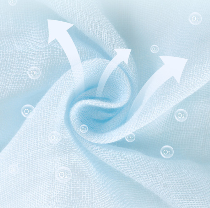 32S Wrinkle White Baby Gauze Fabric No Fluorescent Agent Fiber Crepe