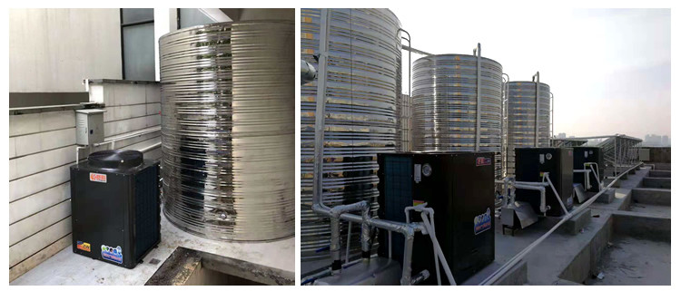 Swimming Pool Commercial Air Source Heat Pump Shell Heat Exchanger Long Life Span