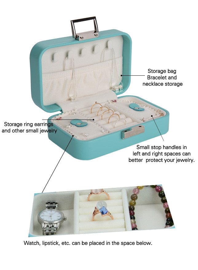 Simple Storage Refined Lock Buckle Personalised Travel Jewellery Case
