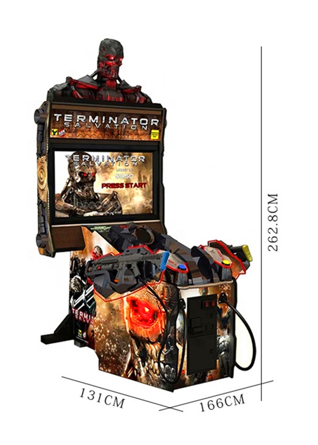 Arcade Coin Operated 42 Inch Gun Video Shooting SimulatorTerminator Game Machine