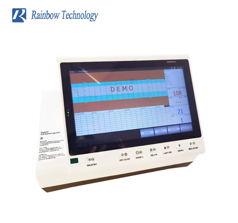 3 Parameters Prenatal Heart Rate Monitors 90° Rotation Screen Ctg Machine