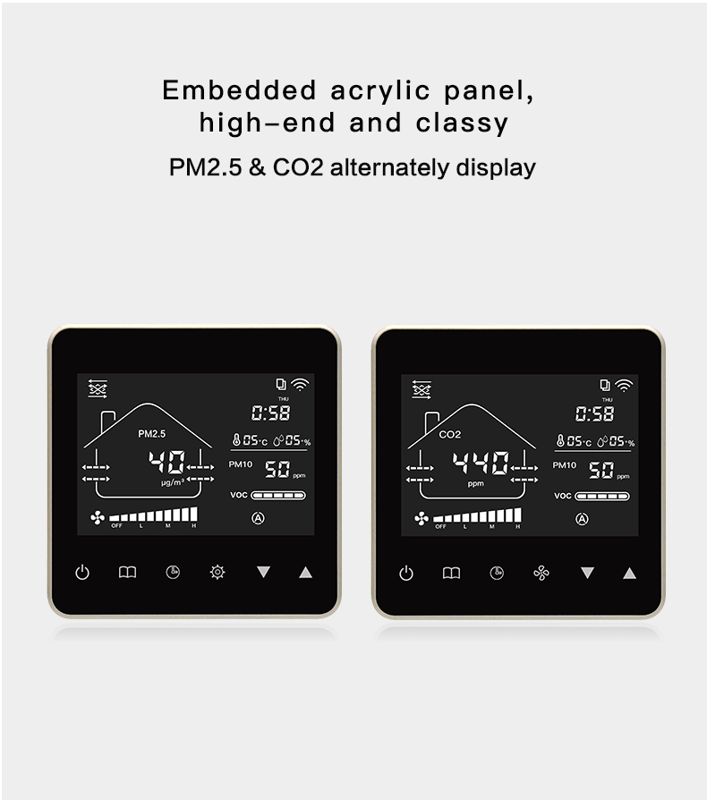 Wall Mount WiFi Digital Ventilation Controller Panel For HRV ERV Systems