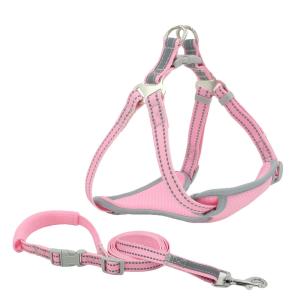 Breathable Mesh Reflective Leash And Collar set Chest Strap Traction Set Dog
