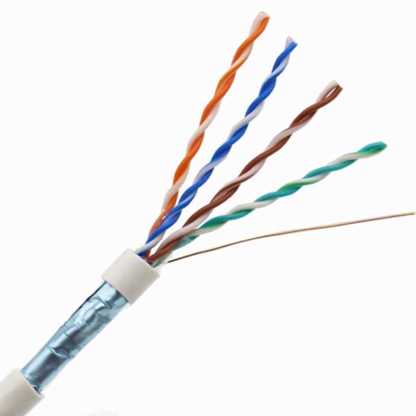 PVC Jacket FTP Lan Cable CAT5e Copper Conductor Wire Cable ODM