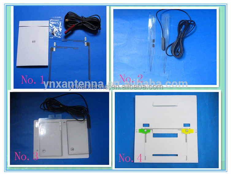 Direct Supply 5dbi Gain RG174 VHF/UHF Digital Car TV Antenna Film Antenna Membrane Antenna